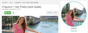 Affiliate Marketing Success Story Zarina