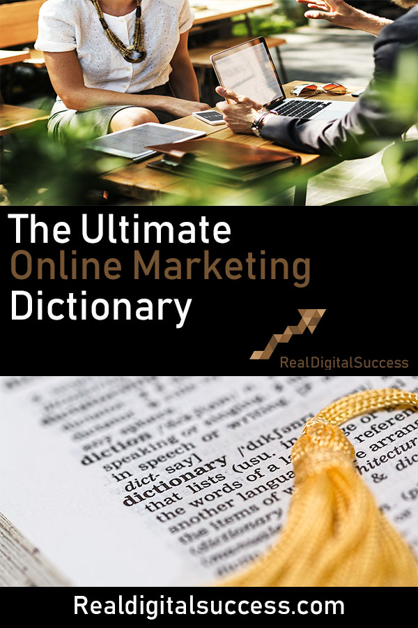 Online marketing dictionary pin
