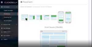 Click2Sell place banner ad