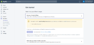 Confirm shopify affiliate business email