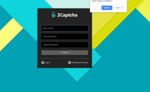 2Captcha register page