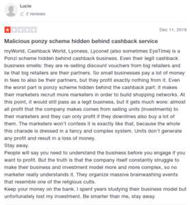Cashback World Lucy review
