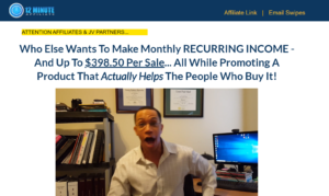 12 Minute Affiliate referral page