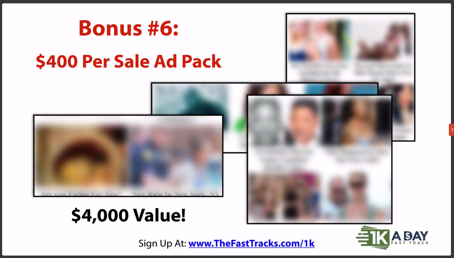 bonus 6 400 dollar ad pack