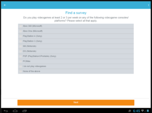 iPoll Tablet find a survey