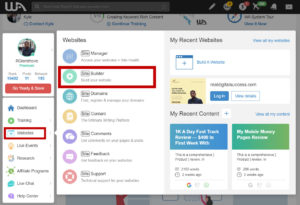Wealthy Affiliate free website builder explanation