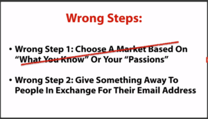 wrong steps list