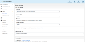 Ordering leads with The Conversion Pros