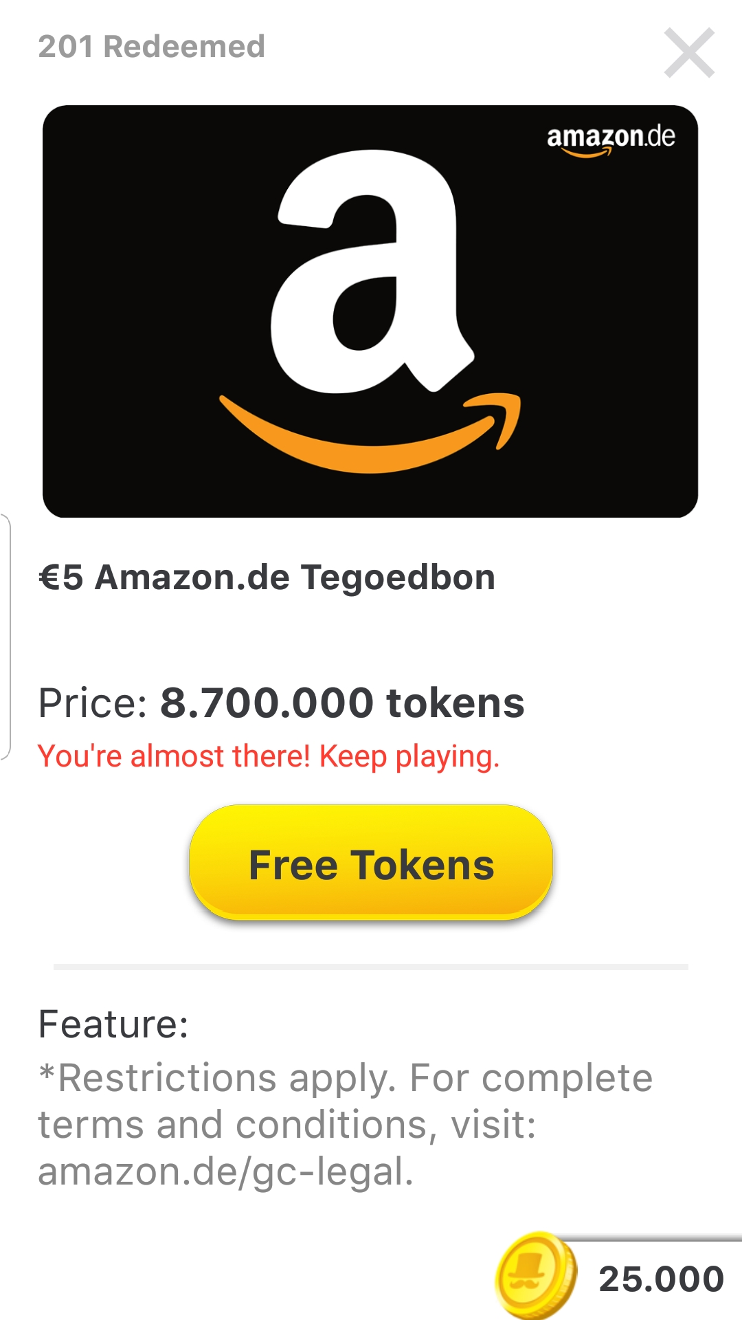 Lucky Day App Amazon Reward