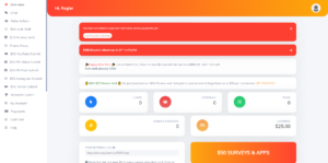 Tap 2 Earn dashboard