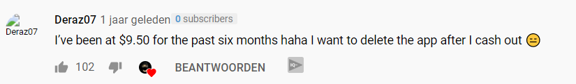 Youtube comment lucky day not getting more money
