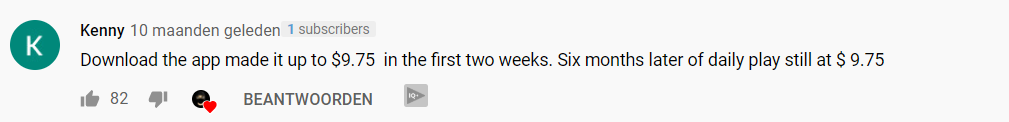 Youtube comment lucky day still at the same point
