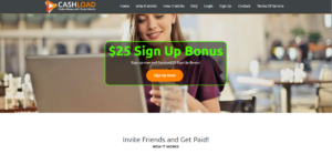 Cashload main page