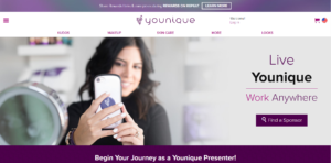 Younique main page