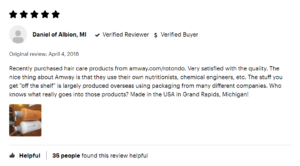 Consumeraffairs amway hair products comments