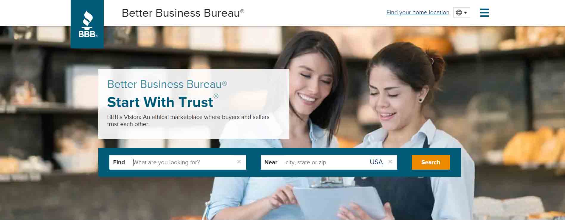 better business bureau main page
