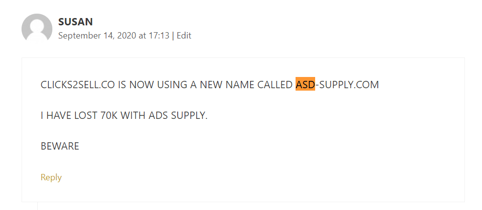 Ads-supply comment