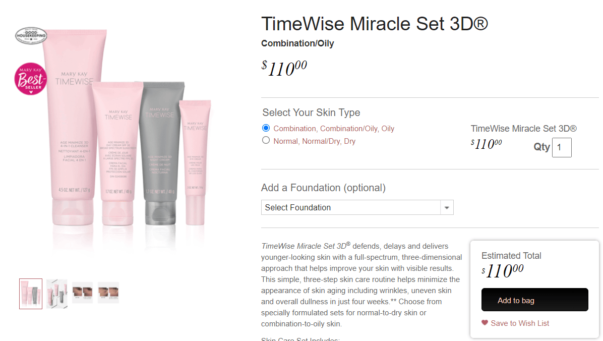Mary Kay Timewise Miracle set 3D