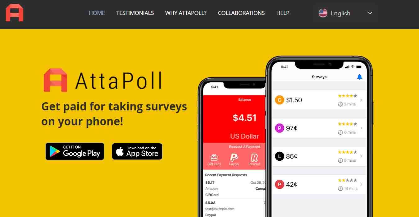 Attapoll main page