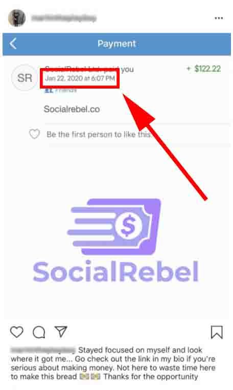 Social Rebel Fake Payment Proof