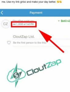 Cloutzap payment proof