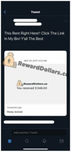 Reward Dollars fake payment proof