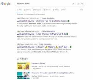 Webinarkit google search results