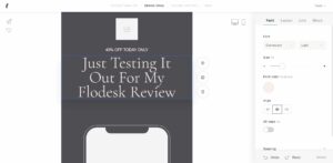 Flodesk review Email Designer