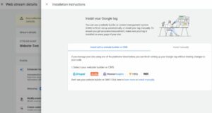 Google Analytics Installation instructions