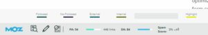 Moz toolbar highlighs