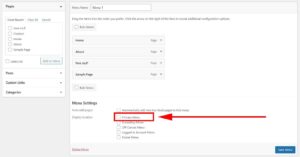 WordPress Primary Menu