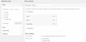 Wordpress add menu items