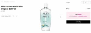 Avon product skin so soft original bath oil