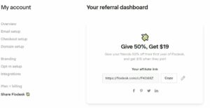 Flodesk referral dashboard